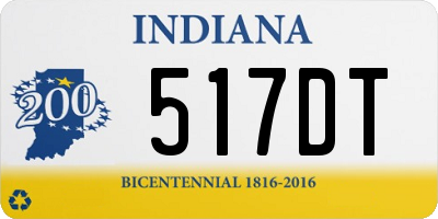 IN license plate 517DT