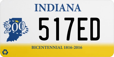 IN license plate 517ED