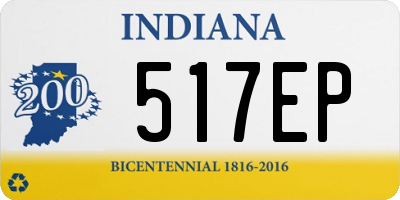 IN license plate 517EP