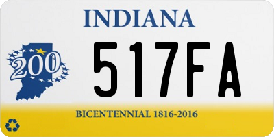 IN license plate 517FA