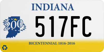 IN license plate 517FC