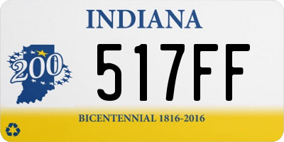 IN license plate 517FF