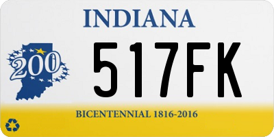 IN license plate 517FK