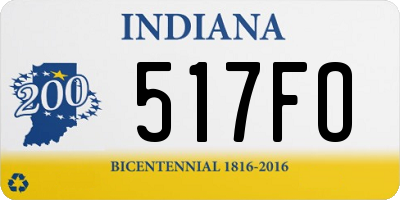 IN license plate 517FO