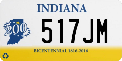 IN license plate 517JM