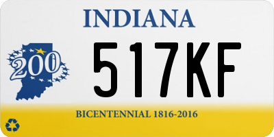 IN license plate 517KF