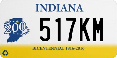 IN license plate 517KM