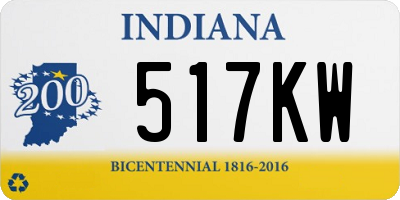 IN license plate 517KW