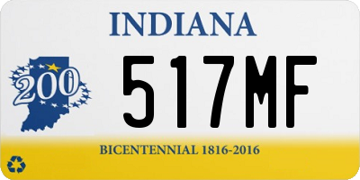 IN license plate 517MF