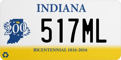 IN license plate 517ML