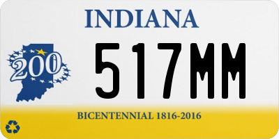 IN license plate 517MM