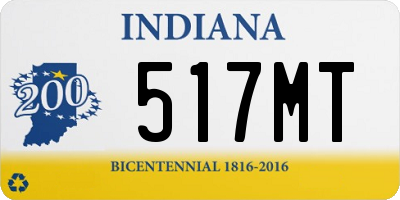 IN license plate 517MT