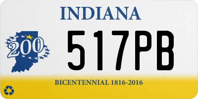 IN license plate 517PB