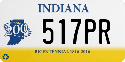 IN license plate 517PR