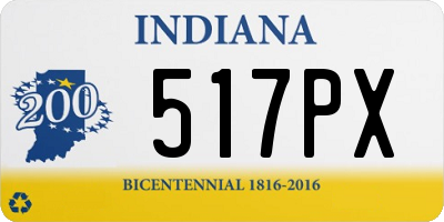 IN license plate 517PX