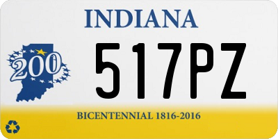 IN license plate 517PZ