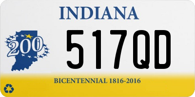 IN license plate 517QD