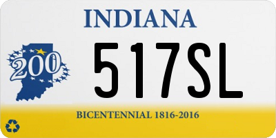 IN license plate 517SL