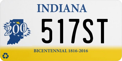 IN license plate 517ST