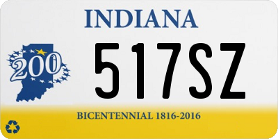 IN license plate 517SZ