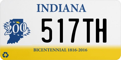 IN license plate 517TH