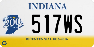 IN license plate 517WS