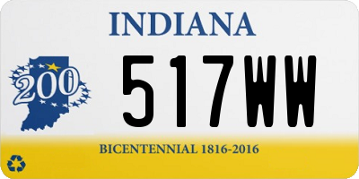 IN license plate 517WW