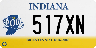 IN license plate 517XN