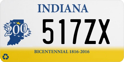 IN license plate 517ZX