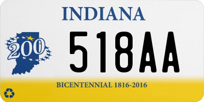 IN license plate 518AA