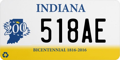 IN license plate 518AE