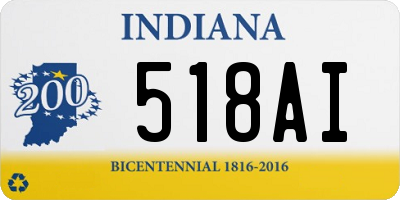 IN license plate 518AI