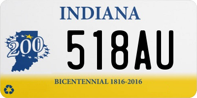 IN license plate 518AU