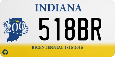 IN license plate 518BR