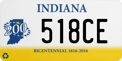 IN license plate 518CE