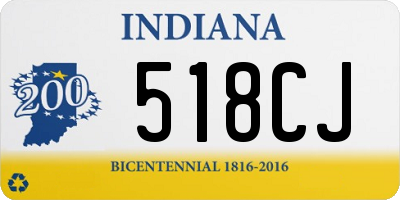 IN license plate 518CJ