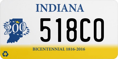 IN license plate 518CO