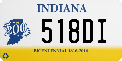 IN license plate 518DI