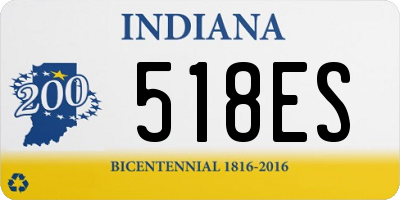 IN license plate 518ES