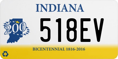 IN license plate 518EV