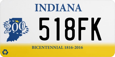 IN license plate 518FK