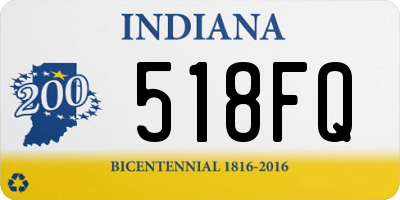 IN license plate 518FQ