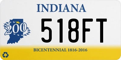 IN license plate 518FT