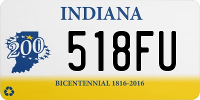 IN license plate 518FU