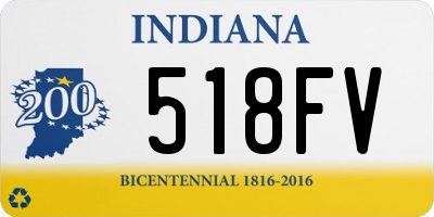 IN license plate 518FV