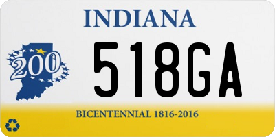 IN license plate 518GA