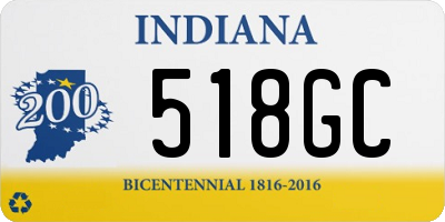 IN license plate 518GC