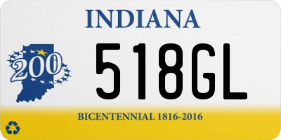 IN license plate 518GL