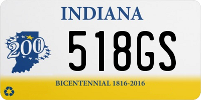 IN license plate 518GS