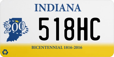 IN license plate 518HC